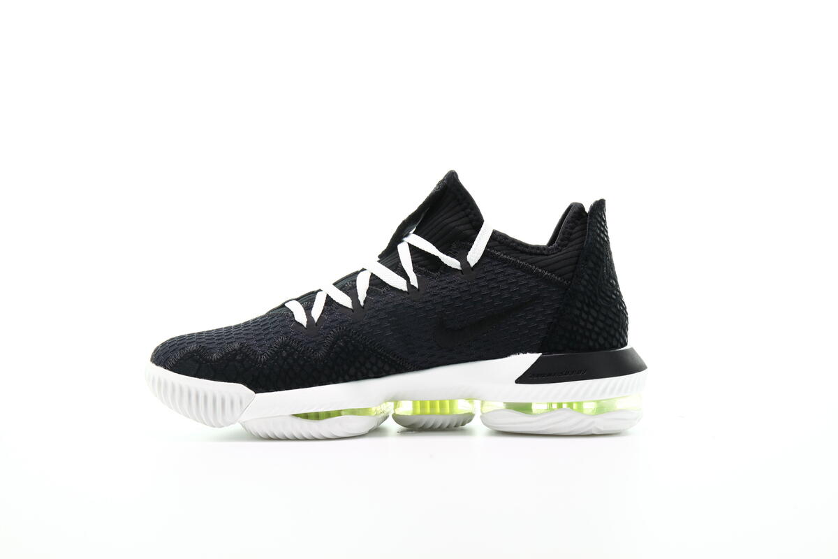 Nike lebron 16 low black/black-summit white-volt best sale